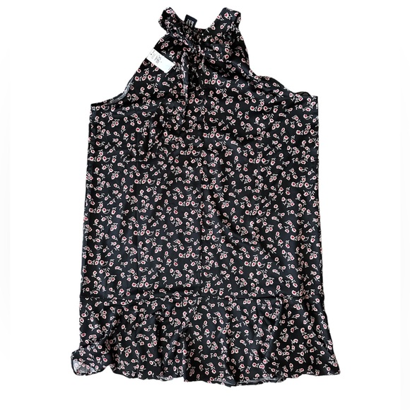 GAP Floral Tie-Back Halter Mini Dress, Size Large - Picture 5 of 6